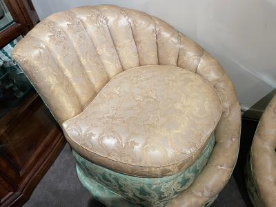 Hollywood Regency Art Deco Fan Backed Chairs