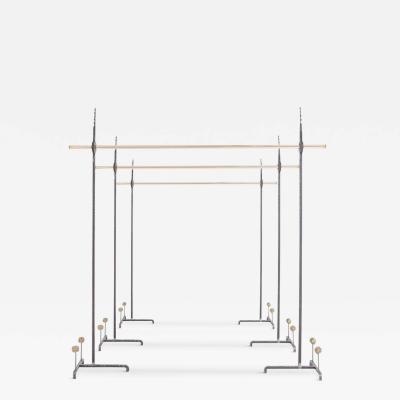 Hollywood Regency Bespoke Clothing Rack in Wrought Iron and Brass 2018