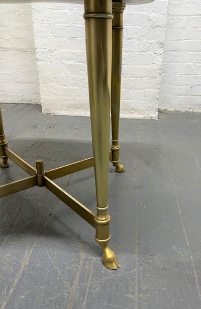 Hollywood Regency Brass and Carrara Marble Table