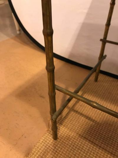 Hollywood Regency Bronze Based glomis Top Coffee Table