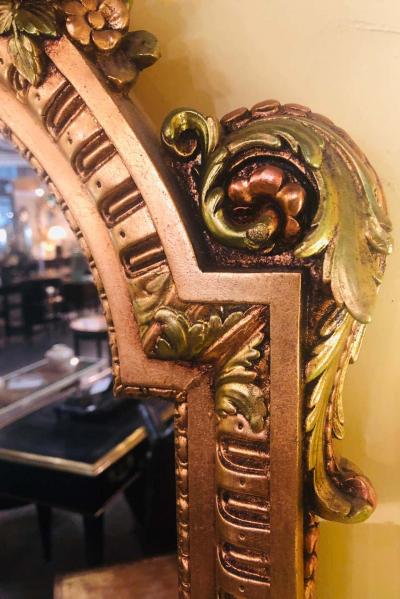 Hollywood Regency Carved Wall Console or Over the Mantle Mirror