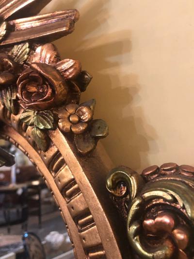 Hollywood Regency Carved Wall Console or Over the Mantle Mirror