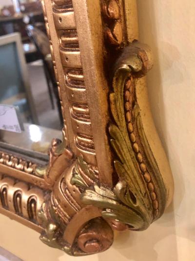 Hollywood Regency Carved Wall Console or Over the Mantle Mirror