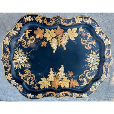 Hollywood Regency Chinoiserie Tole Tray Cocktail Table