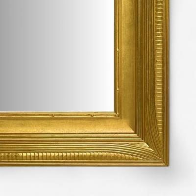 Hollywood Regency Custom Giltwood Mirror Water Gilt Glass USA 21st C 