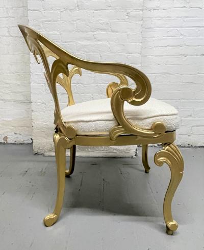 Hollywood Regency Decorative Armchair w Boucl Seat