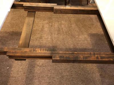 Hollywood Regency Dining Table in Gray Lacquered Bronze Mounted Finish