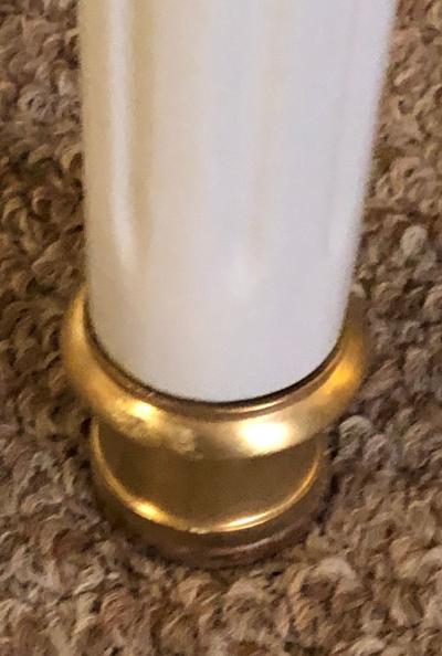 Hollywood Regency Dining Table in Gray Lacquered Bronze Mounted Finish