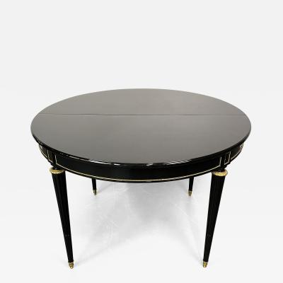 Hollywood Regency Ebony Dining Table by Maison Gouff Paris France Lacquer