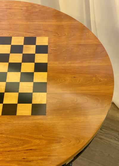 Hollywood Regency Ebony Game Card Table Louis XVI Style Bronze Mounted