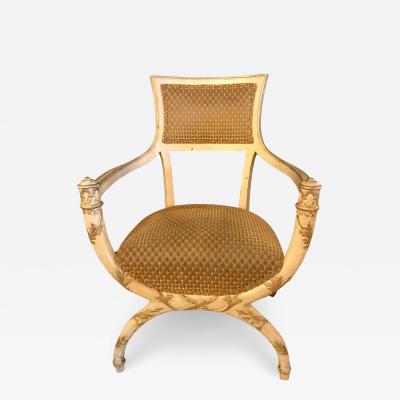 Hollywood Regency Fauteuil Attributed to Maison Jansen in Original Finish