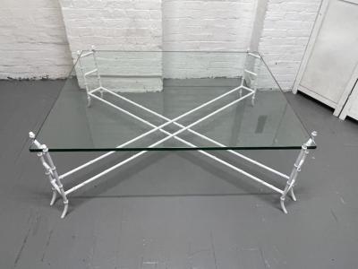 Hollywood Regency Faux Bamboo Large Coffee Table