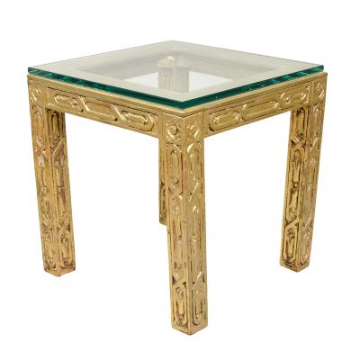 Hollywood Regency Giltwood End Table