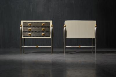 Hollywood Regency Glam Drawer Cabinets France 1970s