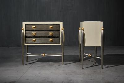 Hollywood Regency Glam Drawer Cabinets France 1970s