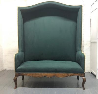 Hollywood Regency High Back Bench