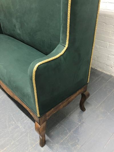Hollywood Regency High Back Bench