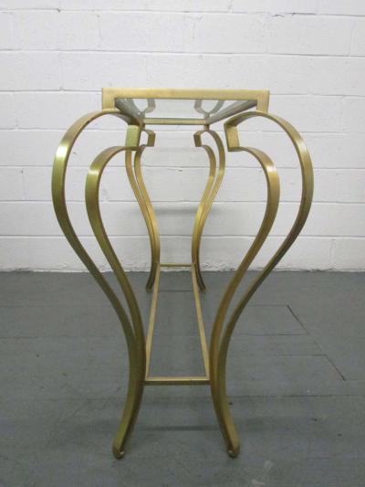 Hollywood Regency Iron Gold Gild Console Table