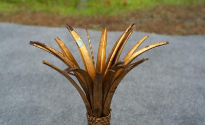 Hollywood Regency Italian Gold Gilt Glass Circular or Round Side Table