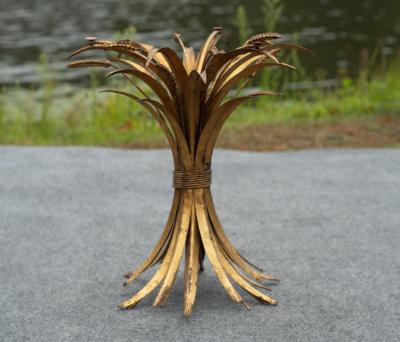 Hollywood Regency Italian Gold Gilt Glass Circular or Round Side Table