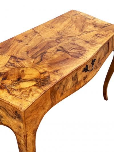 Hollywood Regency Italian Olive Burl Desk