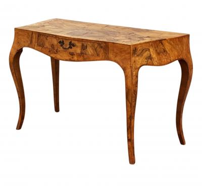 Hollywood Regency Italian Olive Burl Desk