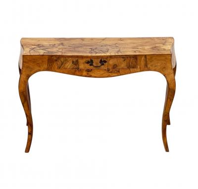 Hollywood Regency Italian Olive Burl Desk