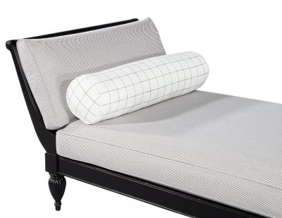 Hollywood Regency Italian Style Daybed Lounger in Black