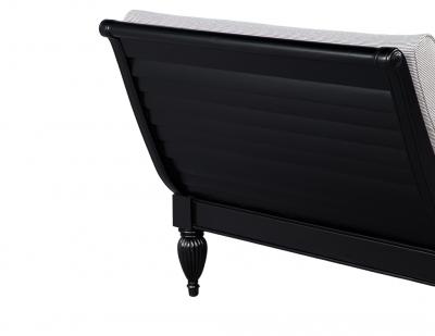 Hollywood Regency Italian Style Daybed Lounger in Black