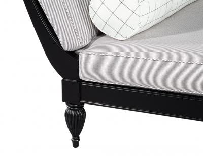 Hollywood Regency Italian Style Daybed Lounger in Black