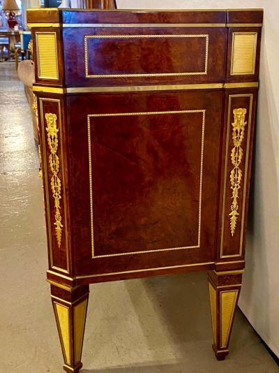 Hollywood Regency Jansen Style Chests or Commodes Tortoise Shell Finish a Pair