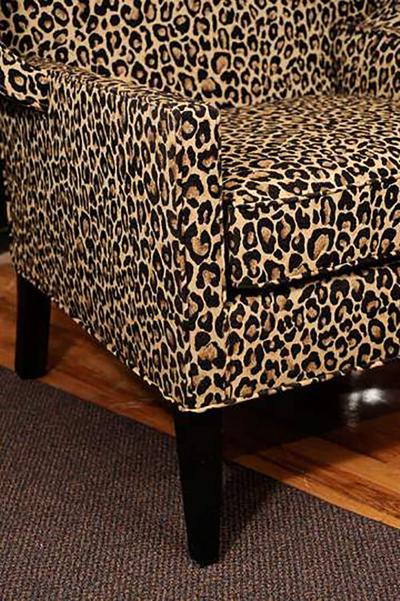 Hollywood Regency Leopard Print Canopy Chair