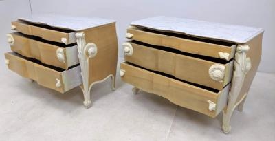 Hollywood Regency Louis XV Commode Nightstands or Dressers by Casaragi a Pair