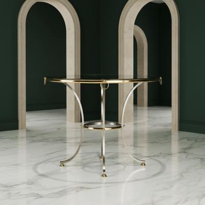 Hollywood Regency Maison Jansen Style Circular Dining Table ca 1970s