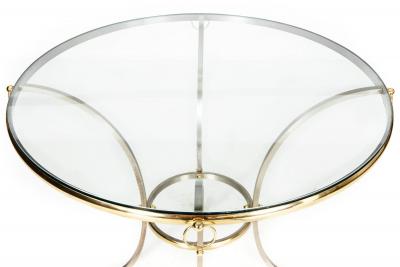 Hollywood Regency Maison Jansen Style Circular Dining Table ca 1970s