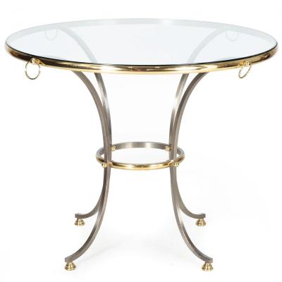 Hollywood Regency Maison Jansen Style Circular Dining Table ca 1970s