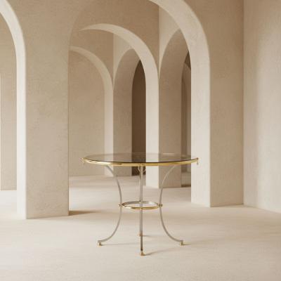 Hollywood Regency Maison Jansen Style Circular Dining Table ca 1970s