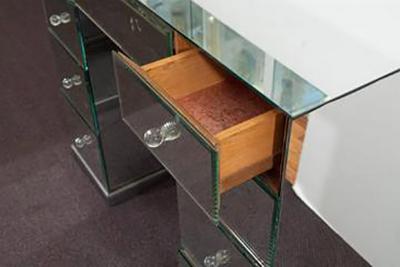 Hollywood Regency Mirrored Art Deco Desk