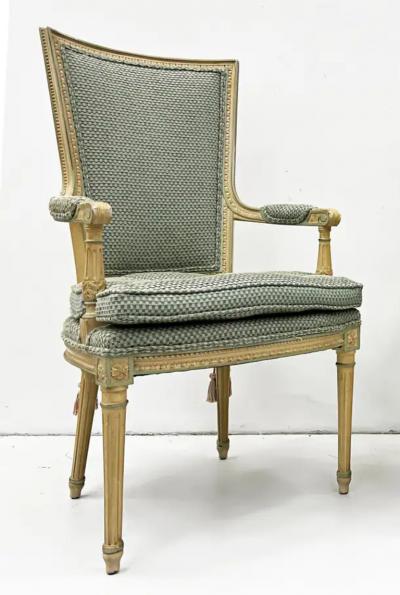 Hollywood Regency Neoclassical Style High Back Armchairs