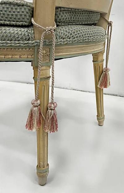 Hollywood Regency Neoclassical Style High Back Armchairs