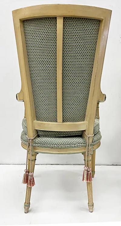 Hollywood Regency Neoclassical Style High Back Armchairs