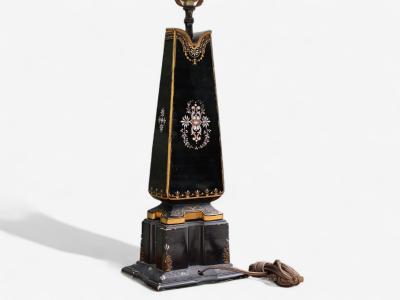 Hollywood Regency Opaline Bronze Painted Table Lamps France 1920s