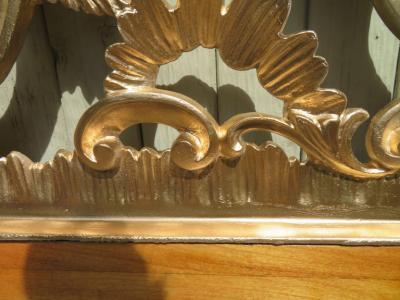 Hollywood Regency Ornate Cast Metal Antique Italian Gilded King Size Headboard