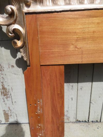 Hollywood Regency Ornate Cast Metal Antique Italian Gilded King Size Headboard