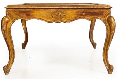 Hollywood Regency Painted Polychromed Low Coffee Table ca 1940