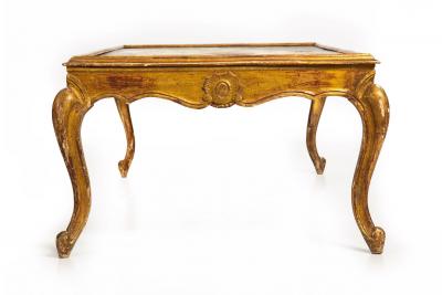 Hollywood Regency Painted Polychromed Low Coffee Table ca 1940