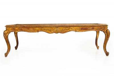 Hollywood Regency Painted Polychromed Low Coffee Table ca 1940