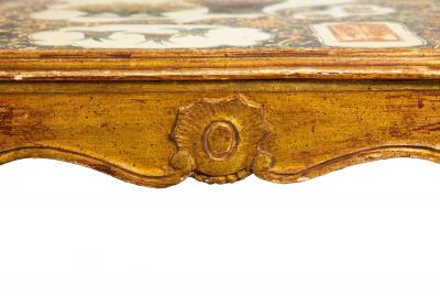 Hollywood Regency Painted Polychromed Low Coffee Table ca 1940