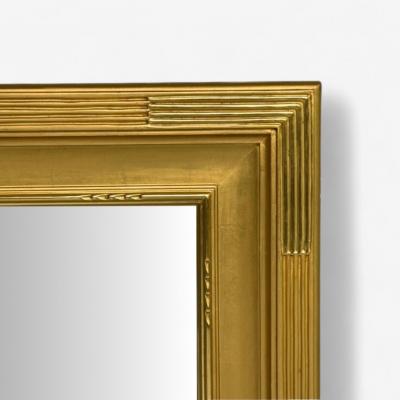Hollywood Regency Rectangular Mirror Carved Giltwood Water Gilt 21st C 