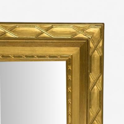 Hollywood Regency Rectangular Wall Mirror Carved Giltwood Water Gilt 21st C 
